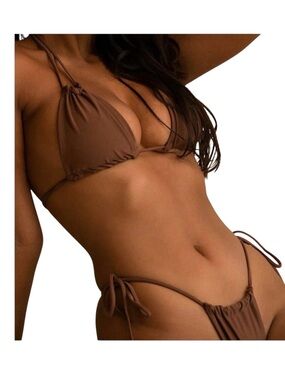Aurelia Brown Triangle String Bikini